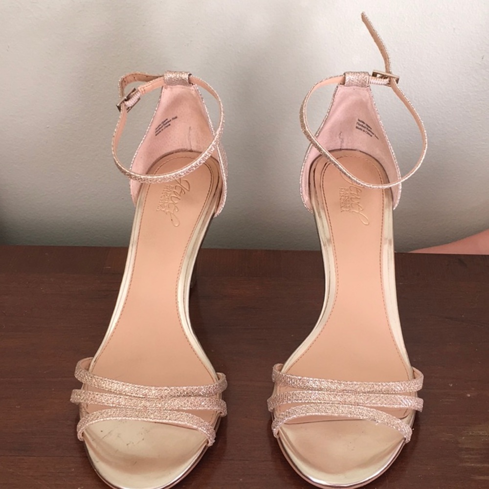 Badgley Mischka Gold Wedges